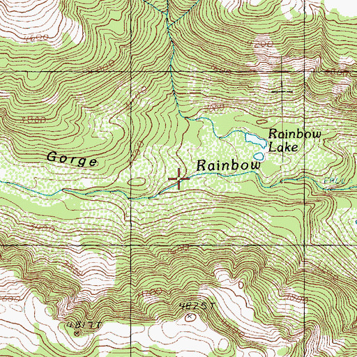 Topographic Map of Avalanche Gorge, WA