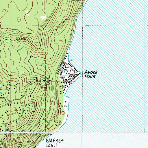 Topographic Map of Ayock Point, WA