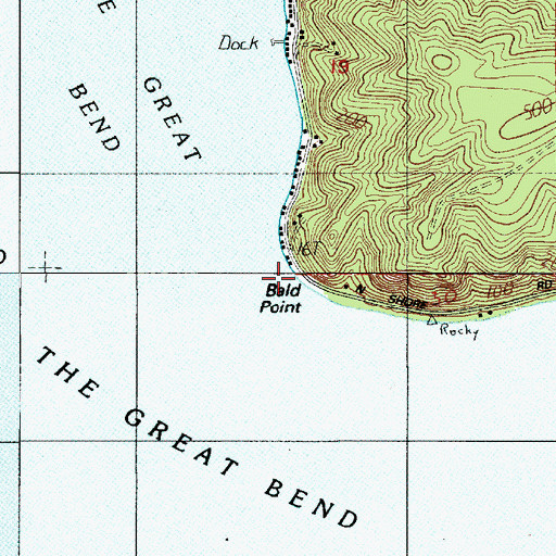 Topographic Map of Ayres Point, WA