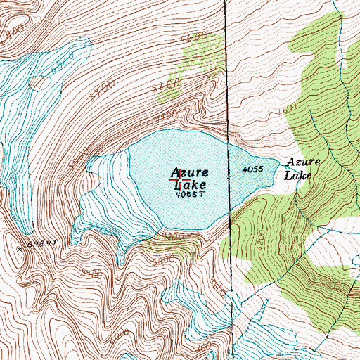 Topographic Map of Azure Lake, WA
