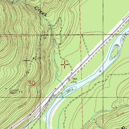 Topographic Map of Babcock Creek, WA