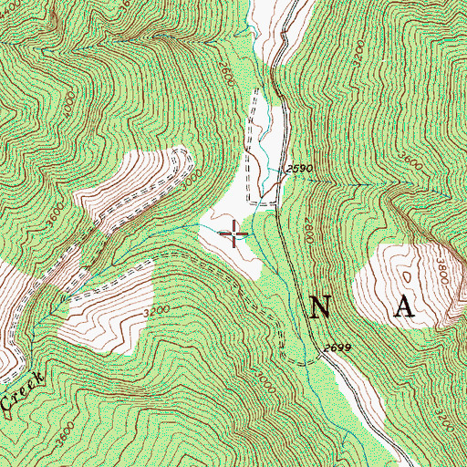 Topographic Map of Badger Creek, WA