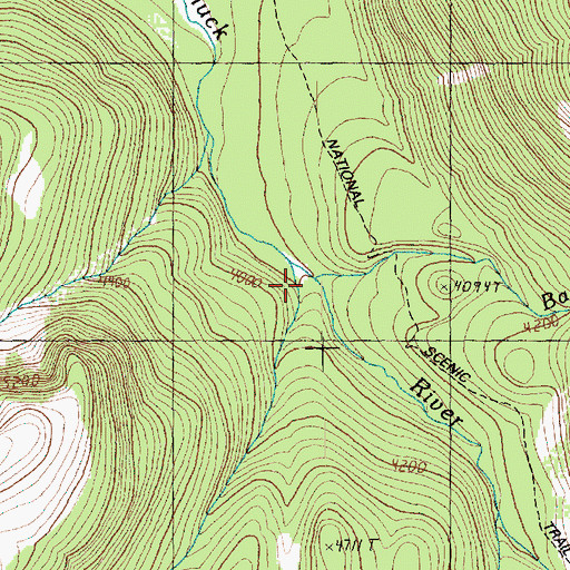 Topographic Map of Baekos Creek, WA