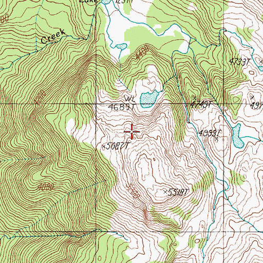 Topographic Map of Bailey Range, WA