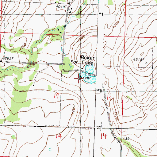 Topographic Map of Baker Lake, WA
