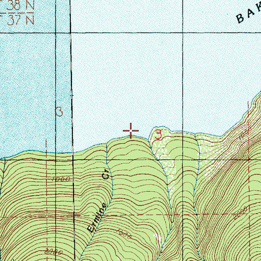 Topographic Map of Baker Lake Guard Station, WA