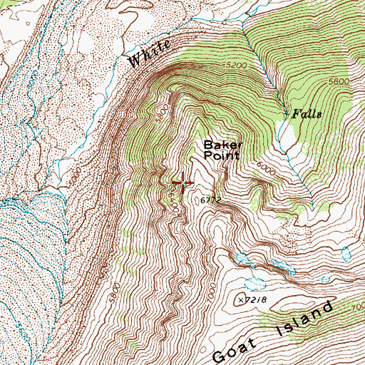 Topographic Map of Baker Point, WA