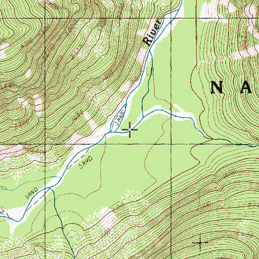 Topographic Map of Bald Eagle Creek, WA