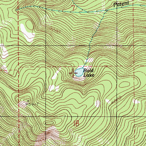 Topographic Map of Bald Lake, WA