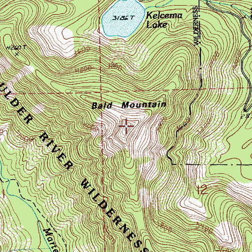 Topographic Map of Bald Mountain, WA