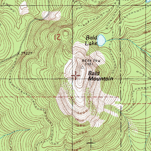 Topographic Map of Kaisoots Mountain, WA