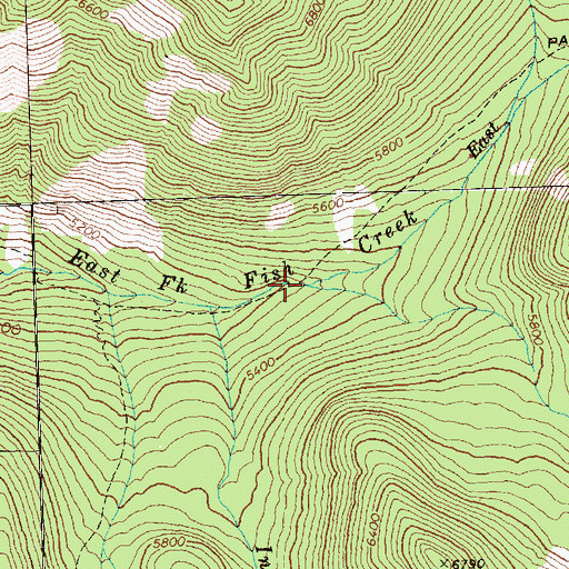 Topographic Map of Baldy Creek, WA