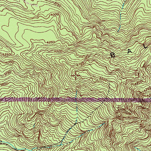 Topographic Map of Baldy Ridge, WA