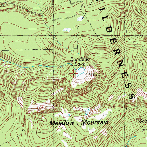Topographic Map of Bandana Lake, WA