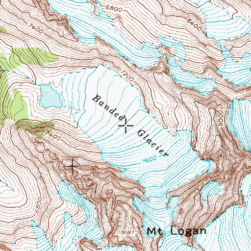 Topographic Map of Banded Glacier, WA