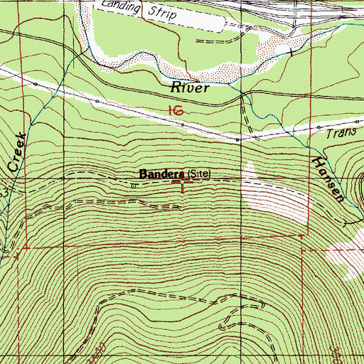 Topographic Map of Bandera, WA