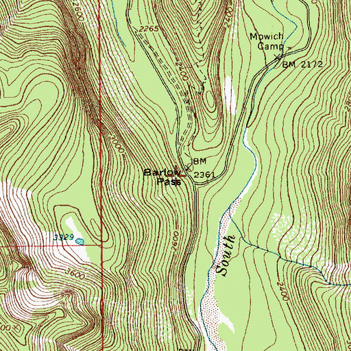 Topographic Map of Barlow Pass, WA