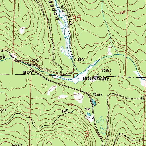 Topographic Map of Barnell Creek, WA