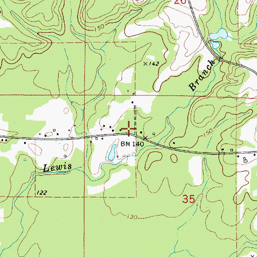 Topographic Map of Exmoor Elementary School (historical), AL