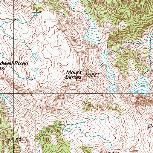 Topographic Map of Mount Barnes, WA