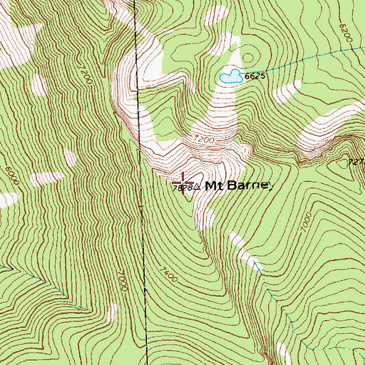 Topographic Map of Mount Barney, WA