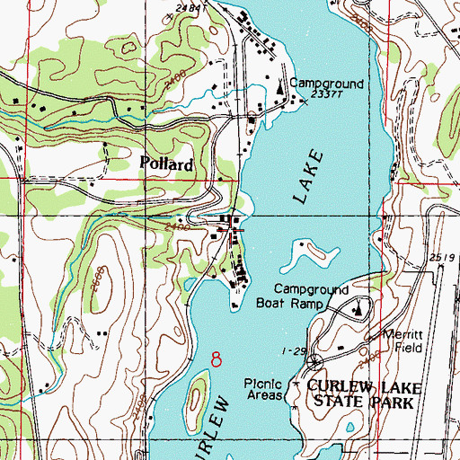 Topographic Map of Barrett Creek, WA