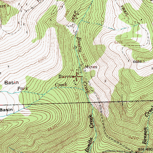 Topographic Map of Barron, WA