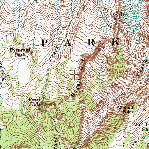 Topographic Map of Basalt Cliff, WA