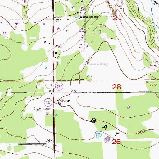 Topographic Map of Bay View Ridge, WA
