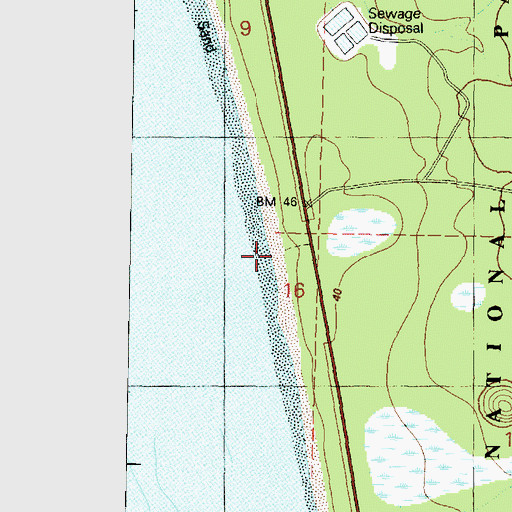 Topographic Map of Beach Trail 2, WA