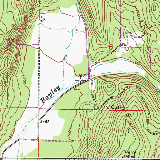 Topographic Map of Bear Canyon, WA