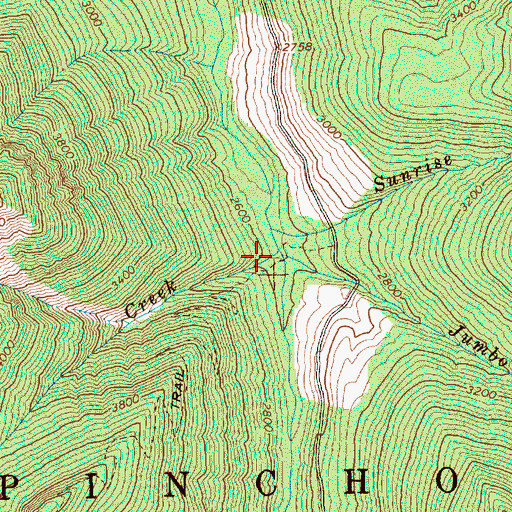 Topographic Map of Bear Creek, WA
