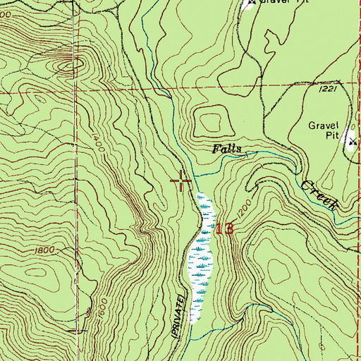 Topographic Map of Bear Creek, WA