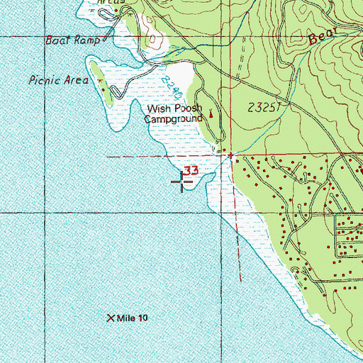 Topographic Map of Bear Creek, WA