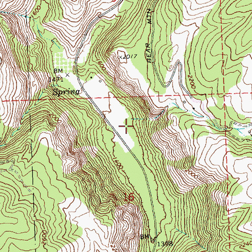 Topographic Map of Bear Creek, WA
