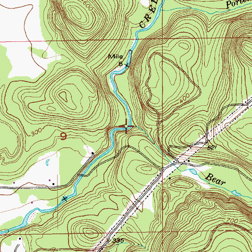 Topographic Map of Bear Creek, WA