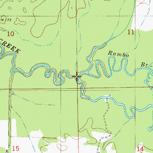 Topographic Map of Rambo Branch, AL