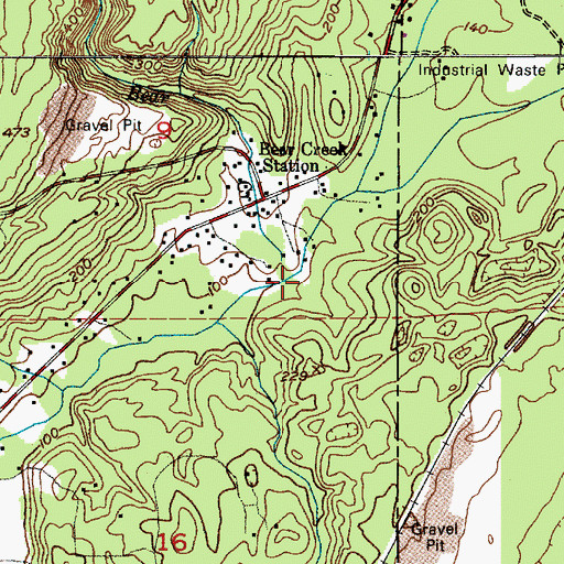 Topographic Map of Bear Creek, WA