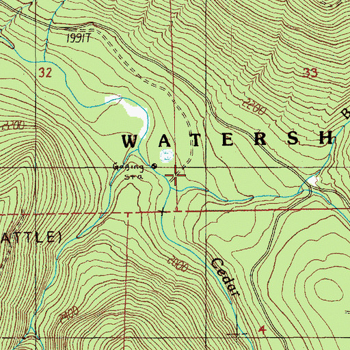 Topographic Map of Bear Creek Cabin, WA