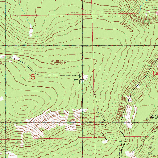 Topographic Map of Bear Creek Mountain Trail, WA