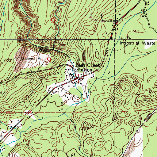 Topographic Map of Bear Creek Station, WA