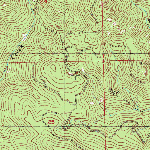 Topographic Map of Bear Creek Trail, WA