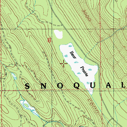 Topographic Map of Bear Prairie, WA