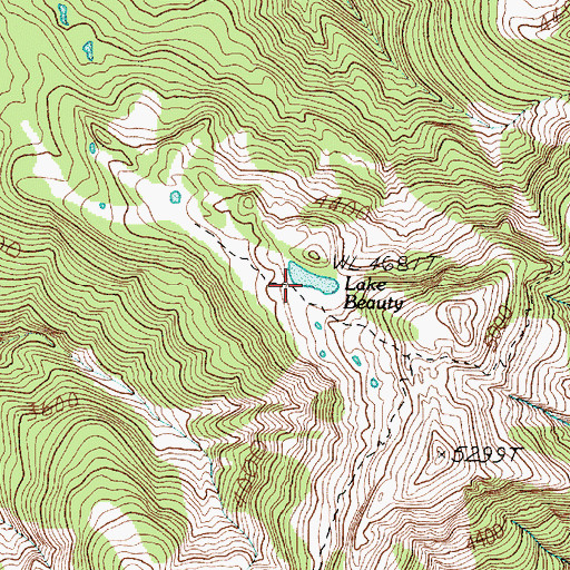 Topographic Map of Lake Beauty, WA