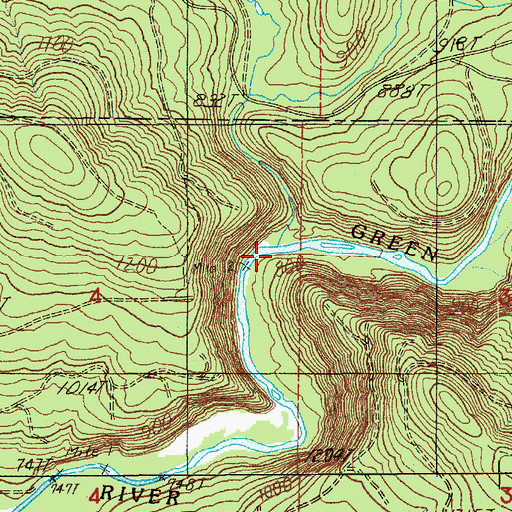 Topographic Map of Beaver Creek, WA