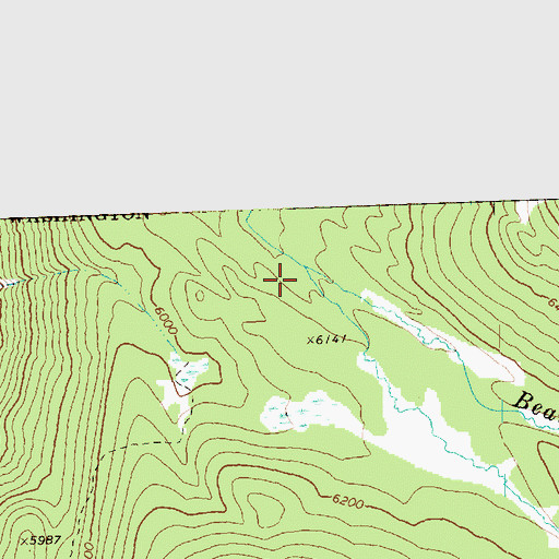 Topographic Map of Beaver Creek, WA