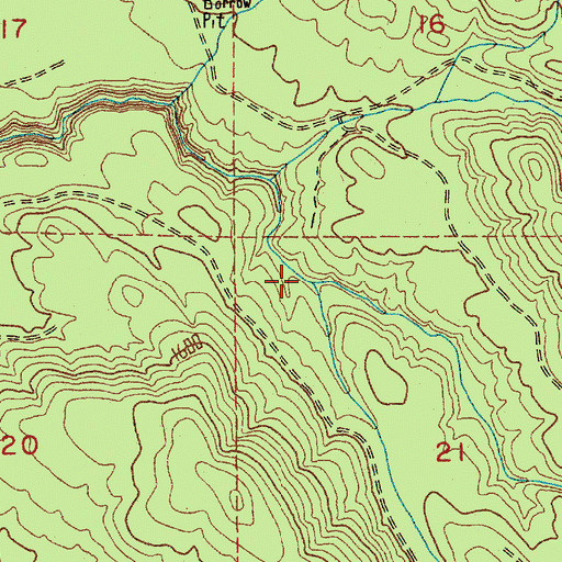Topographic Map of Beaver Creek, WA