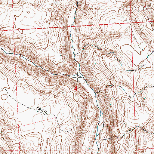 Topographic Map of Beaver Creek, WA