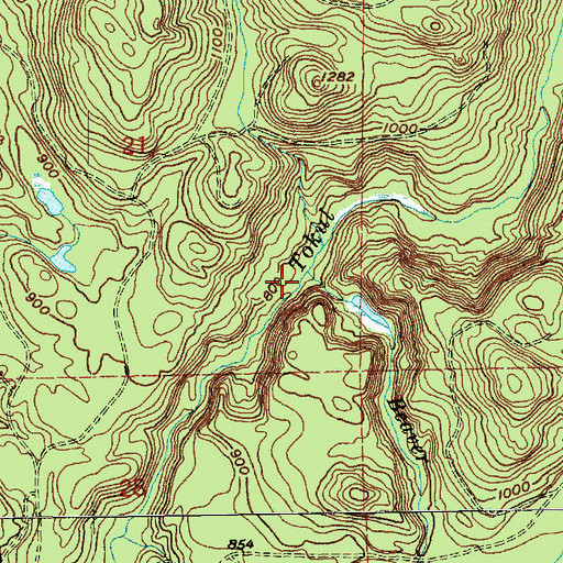 Topographic Map of Beaver Creek, WA