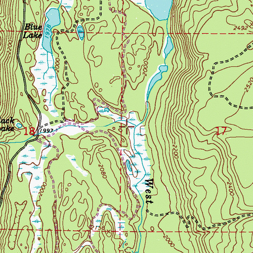 Topographic Map of Beaver Creek, WA